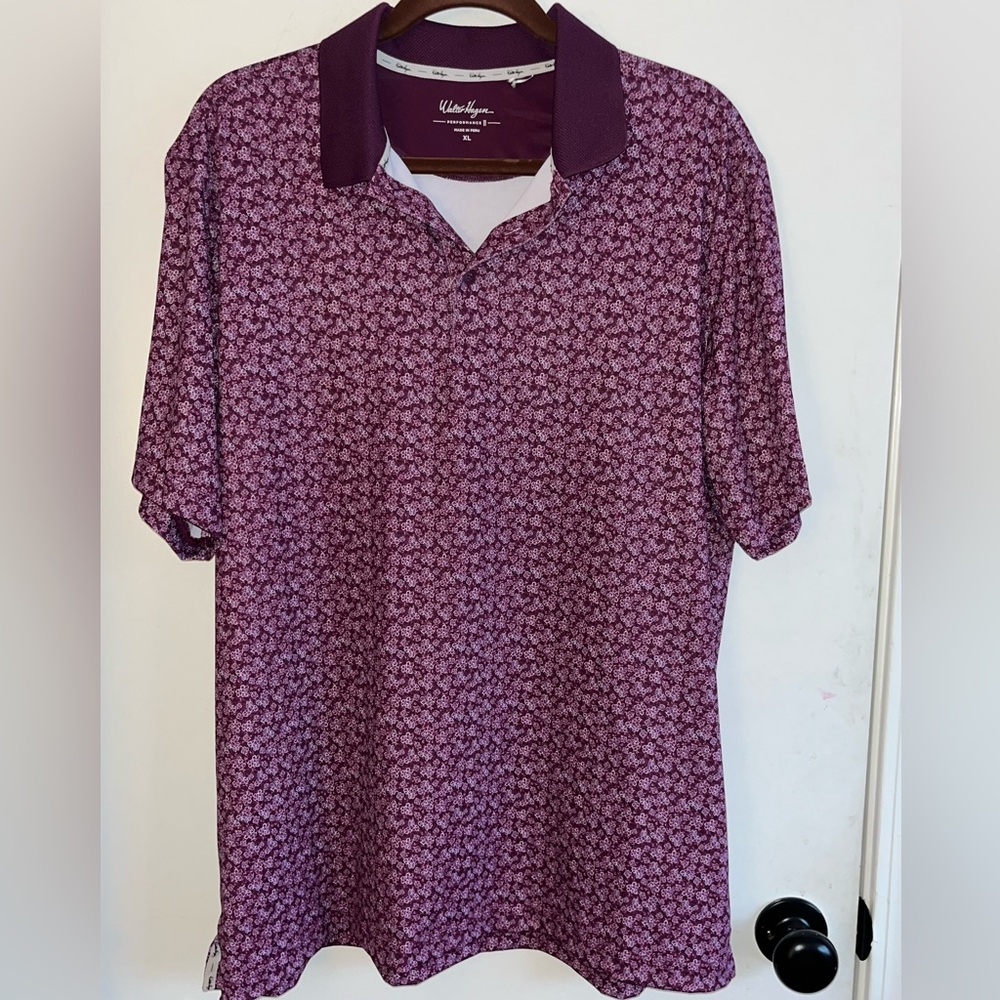 Walter Hagen Men's Polo in Purple Pattern